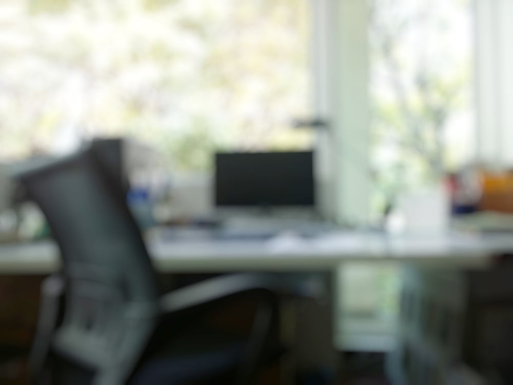 abstract office with computer blur background abstract office with computer blur background